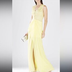 BCBGMaxazria Brandy yellow gown dress size 4